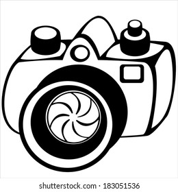 camera isolated on white background