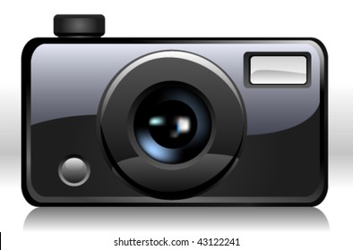 Camera isolated on white background