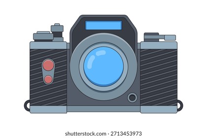camera isolated. photography technology recording filming devices element. vector cartoon object.
