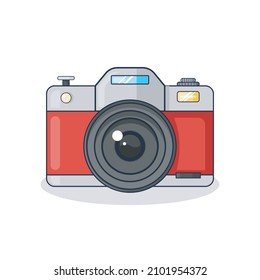Camera Isolated . Vector illustration.