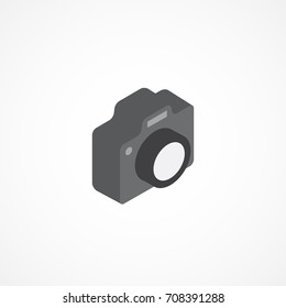 Camera isometric icon. 3d vector illustration.