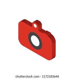 Camera isometric left top view 3D icon