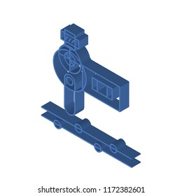Camera isometric left top view 3D icon