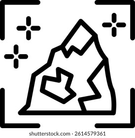 Camera Landscape Line Vector Icon Design