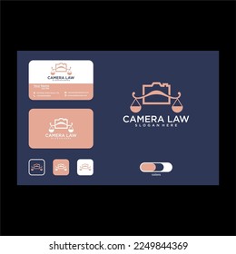 camera law logo design template