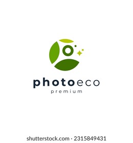 diseño del logotipo de cámara y hoja de imagen para paisajes