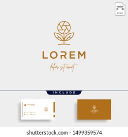 Camera Leaf Logo Template Design Vector Icon