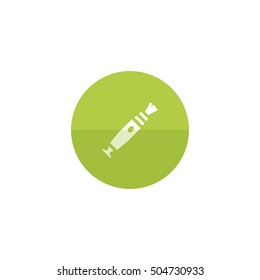 Camera lens brush cleaner icon in flat color circle style. Electronic photography work tool repair service maintenance