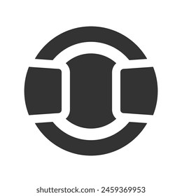 Camera lens cap Icon, Vector Graphics