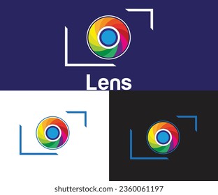Camera Lens Creative Logo illustration 