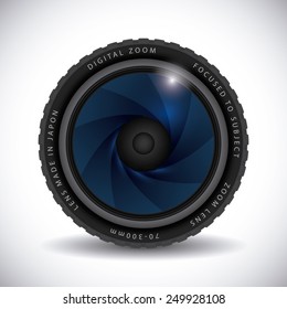 camera lens design, vector illustration eps10 graphic 