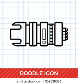 camera lens doodle