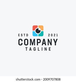 Camera lens element photography logo inspiration. Logo can be used for icon, brand, identity, symbol, creative, sign, isolated, pixel, and film