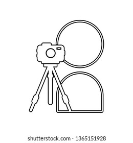 camera, lens filter icon. Element of Equipment photography for mobile concept and web apps icon. Outline, thin line icon for website design and development, app development