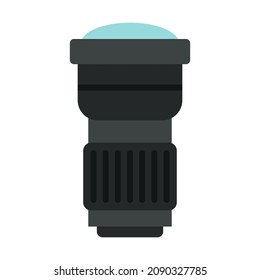 camera lens flat clipart vector illustration
