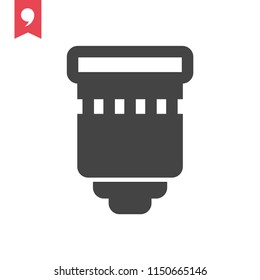 Camera lens glass vector icon