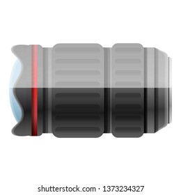 Camera lens icon. Cartoon of camera lens vector icon for web design isolated on white background