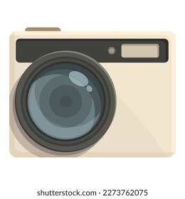 Camera lens icon cartoon vector. Digital picture. Modern button