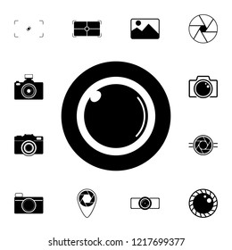 camera lens icon. Detailed set of photo camera icons. Premium quality graphic design icon. One of the collection icons for websites, web design, mobile app on white background