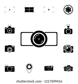 camera lens icon. Detailed set of photo camera icons. Premium quality graphic design icon. One of the collection icons for websites, web design, mobile app on white background