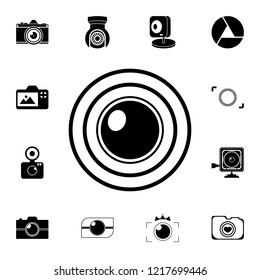 camera lens icon. Detailed set of photo camera icons. Premium quality graphic design icon. One of the collection icons for websites, web design, mobile app on white background