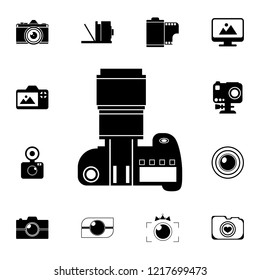 camera with lens icon. Detailed set of photo camera icons. Premium quality graphic design icon. One of the collection icons for websites, web design, mobile app on white background