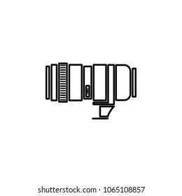camera lens icon. Element of photo and video camera for mobile concept and web apps. Thin line  icon for website design and development, app development. Premium icon on white background