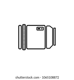 camera lens icon. Element of photo and video camera for mobile concept and web apps. Thin line  icon for website design and development, app development. Premium icon on white background