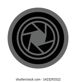 Camera Lens Icon. Flat Illustration Of Camera Lens Vector Icon For Web