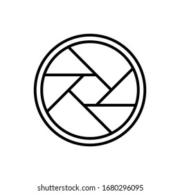 Camera lens icon. Flat vector graphic in White background.