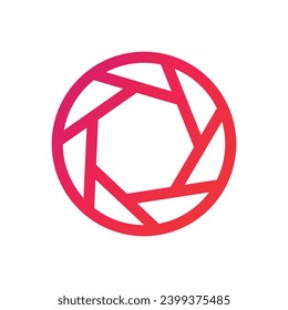 Camera lens Icon. Camera lens Gradient Icon Symbol Vector Illustration