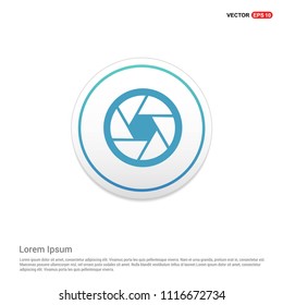 Camera Lens Icon Hexa White Background icon template - Free vector icon
