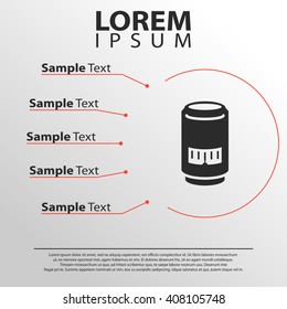 camera lens icon. infographics template