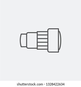 Camera lens icon isolated on background. Photography symbol modern, simple, vector, icon for website design, mobile app, ui. Vector Illustration