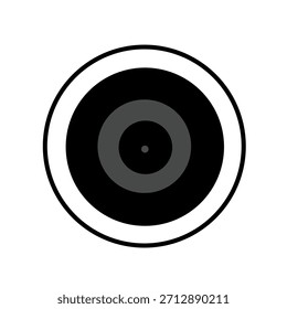 camera lens icon isolated on white background