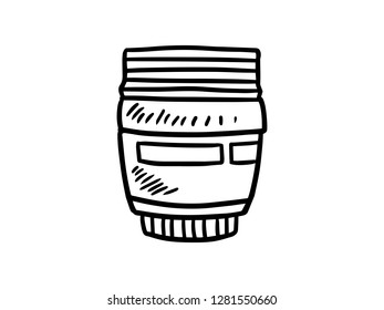 camera lens icon, line art design, vector lens camera illustration