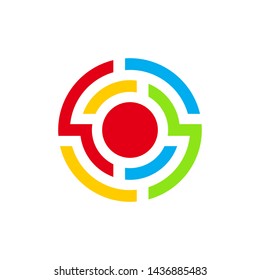 camera lens icon logo design illustration