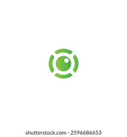 Camera lens icon logo flat vector design