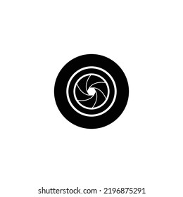 camera lens icon logo vektor template