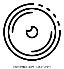 Camera lens icon. Outline camera lens vector icon for web design isolated on white background