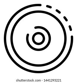 Camera lens icon. Outline camera lens vector icon for web design isolated on white background