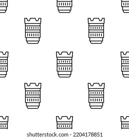 camera lens icon pattern. Seamless camera lens pattern on white background.