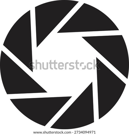 Camera lens icon for photography interface, modern outline symbol for app, web, ui, isolated design element in creative collection group for digital media branding.