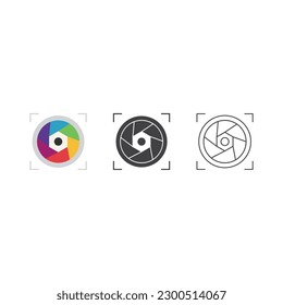 Camera Lens Icon Set Vector Design.