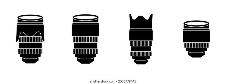 camera lens icon set, camera lens vectorv set