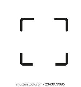 Kameraobjektiv-Symbol. Kamerabildschirm. Vektorgrafik. EPS10.