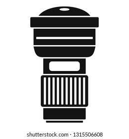 Camera lens icon. Simple illustration of camera lens vector icon for web design isolated on white background