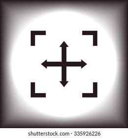 Camera lens icon, stock vector