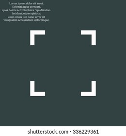 Camera lens icon, stock vector