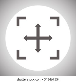 Camera lens icon, stock vector